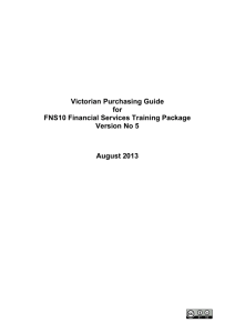 Victorian Purchasing Guide for FNS10 Financial Services – Version 5