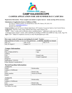 Camper Registration (Word)