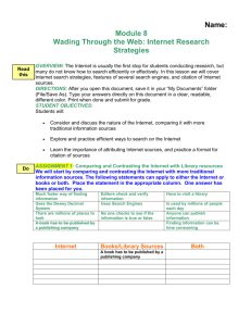 Wading Through the Web: Internet Research Strategies
