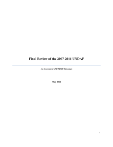 UNDAF Final Review (2007-2011)