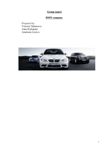 History of BMW company - Anna Kichigina