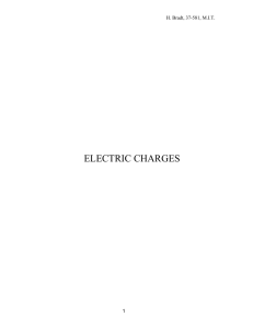 H. Bradt, 37-581, M.I.T. ELECTRIC CHARGES X1. Two kinds of