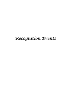 Recognition Events