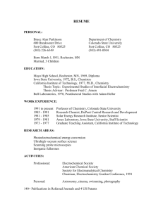 resume - Department of Chemistry