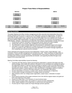 Project Team Roles and Responsibilities