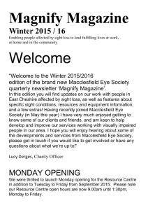 Magnify Magazine Winter 2015, Macclesfield Eye Society – TEXT