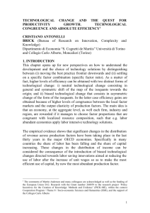 TECHNOLOGICAL CONGRUENCE AND PRODUCTIVITY GROWTH