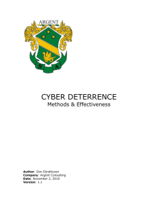 Cyber Deterrence - Methods and Effectiveness