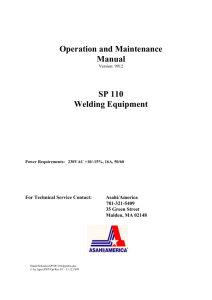 Manual-SP110 - ASAHI/America,Inc.