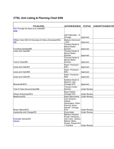 CTSL Unit Listing & Planning Chart 9/06