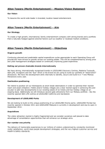 Alton Towers (Merlin Entertainment) – Mission/Vision Statement