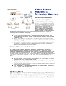 Virtual Private Networks A Technology Overview