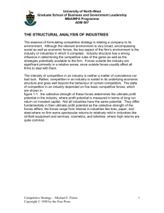 the structural analysis of industries