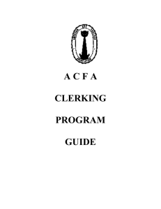 Clerking Manual