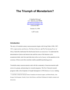 The Triumph of Monetarism?