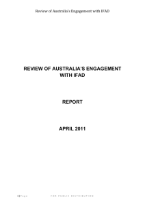 Review of Australia's Engagement with IFAD.
