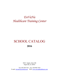 Catalog_2016 278.0 KB - EnVaNa Healthcare Training Center