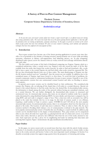 2.1 Clustering in structured p2p systems