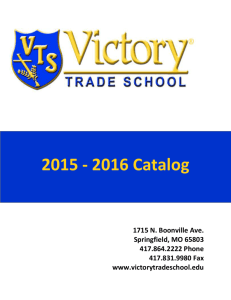 Table of Contents - Victory Trade School