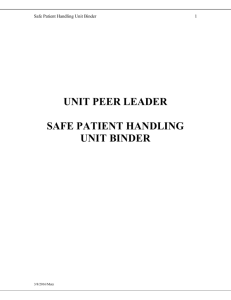 VA peer leader and staff unit binder