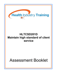 HLTCSD201D-Maintain-high-standard-of-clien