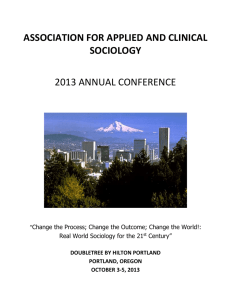 Wednesday, October 12, 2011 - Association for Applied and Clinical
