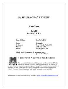 Quantitative Methods - CFA Examination Resources