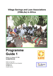 Village Savings and Loan Associations (VS&LAs) in Africa