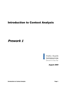 Components of Context Analysis