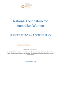 budget 2014-15 – a gender lens