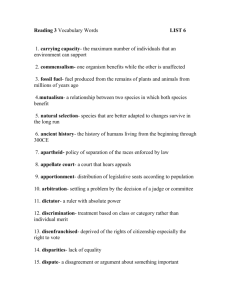 Reading 3 Vocabulary Words