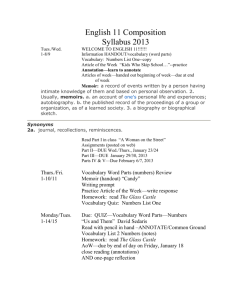 English 11 Composition Syllabus 2013 Tues./Wed. WELCOME TO