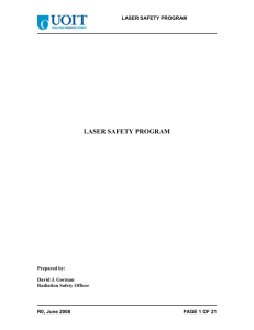 laser safety program - Research at UOIT