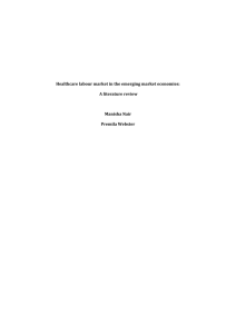 Healthcare labour market in the emerging market economies: A