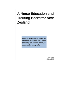A Nurse Education and Training Board for New Zealand