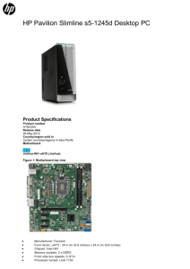 HP Pavilion Slimline s5-1245d Desktop PC Product Specifications