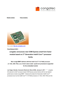 congatec announces new COM Express small form factor module