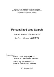 Personalized Web Search