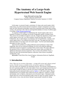 The Anatomy of a Large-Scale Hypertextual Web Search Engine