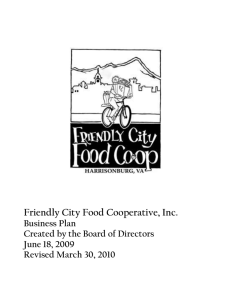 Friendly City Business Plan - Food Co