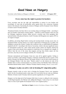 Newsletter of the Embassy of Hungary 26/2015