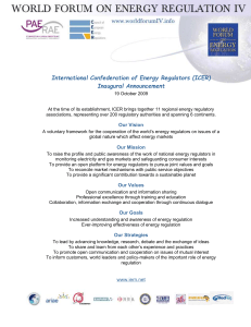 International Confederation of Energy Regulators (ICER) Inaugural