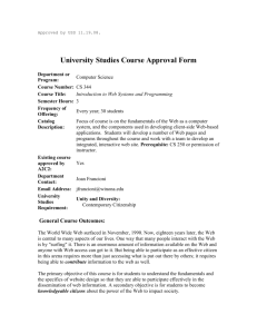 University Studies Course Approval Form