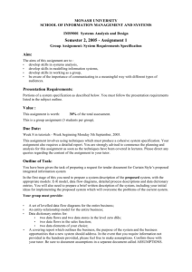 Assignment 1 Specification - Monash University, Victoria, School of