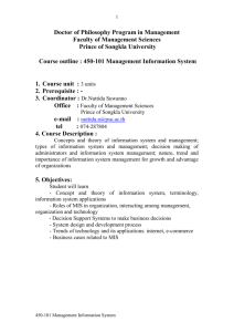 460-691 Management Information System