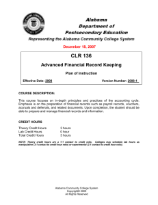 CLR 136 Advanced Financial Record Keeping