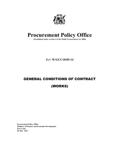 General Conditions of Contract (Works)