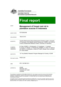 FR2012-06: Management of fungal root rot in plantation