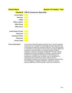 Ecom v1.0 Syllabus Academic 10week