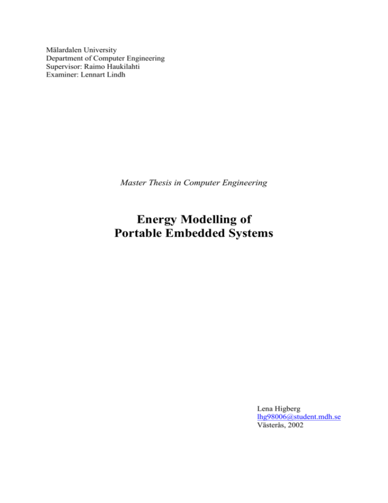 master thesis in computer engineering